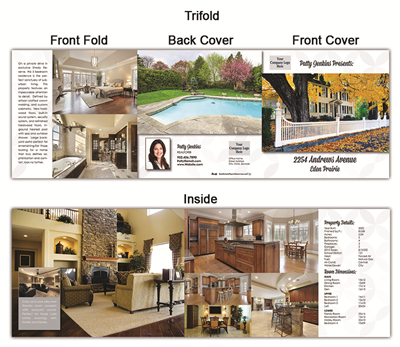 Real Estate Flyer Trifold 5.5" x 5.5" 5005
